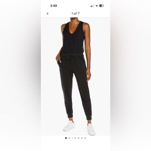 Zella Black V-Neck Sleeveless Jumpsuit